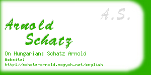 arnold schatz business card